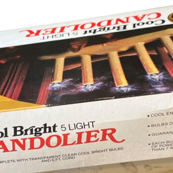 GE Cool Bright Christmas Candolier One Set of 5 Drip Electric Candles - Picture 4 of 12